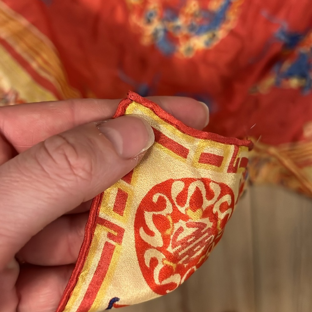 Vintage Anne Klein silk dragon scarf - Picture 5 of 7